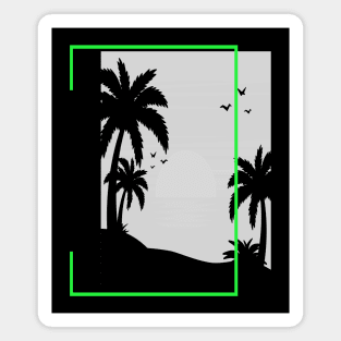 Palm Beach Retro with Palm Trees Magnet